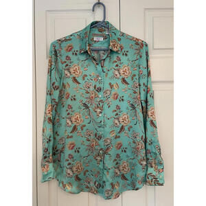RARE Emanuel Berg Floral Silk Shirt 4